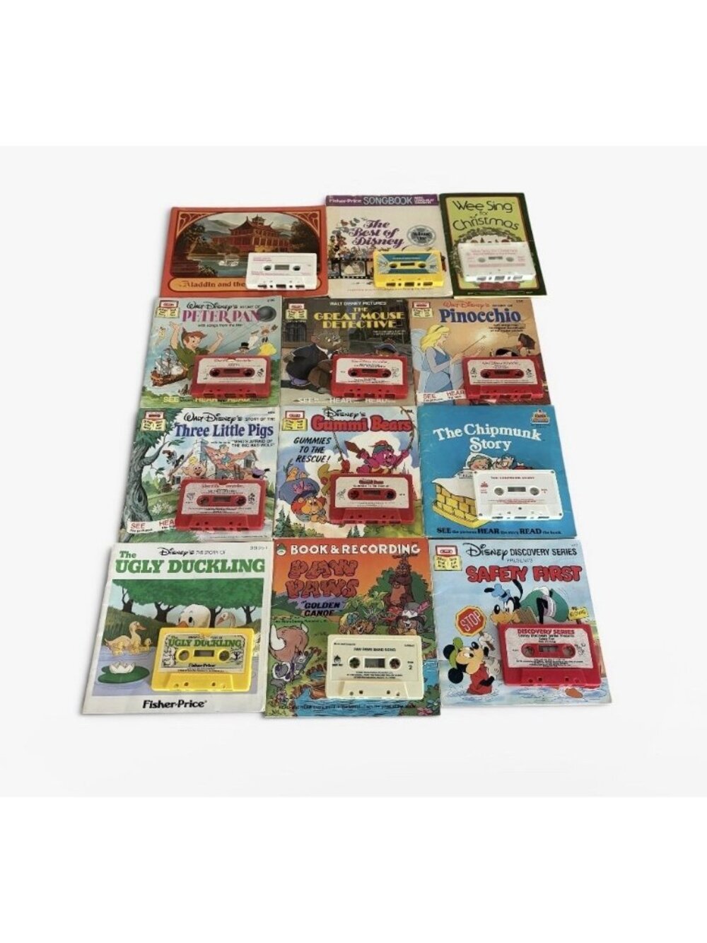 Lot 12 Vintage Books & Cassette Tapes Read Along 1980s Nostalgia Disney & More